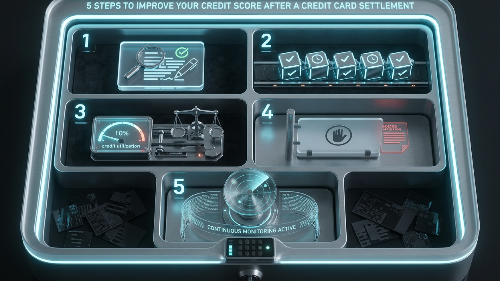 5 Steps to Improve Your Credit Score After the Credit Card Settlement Process