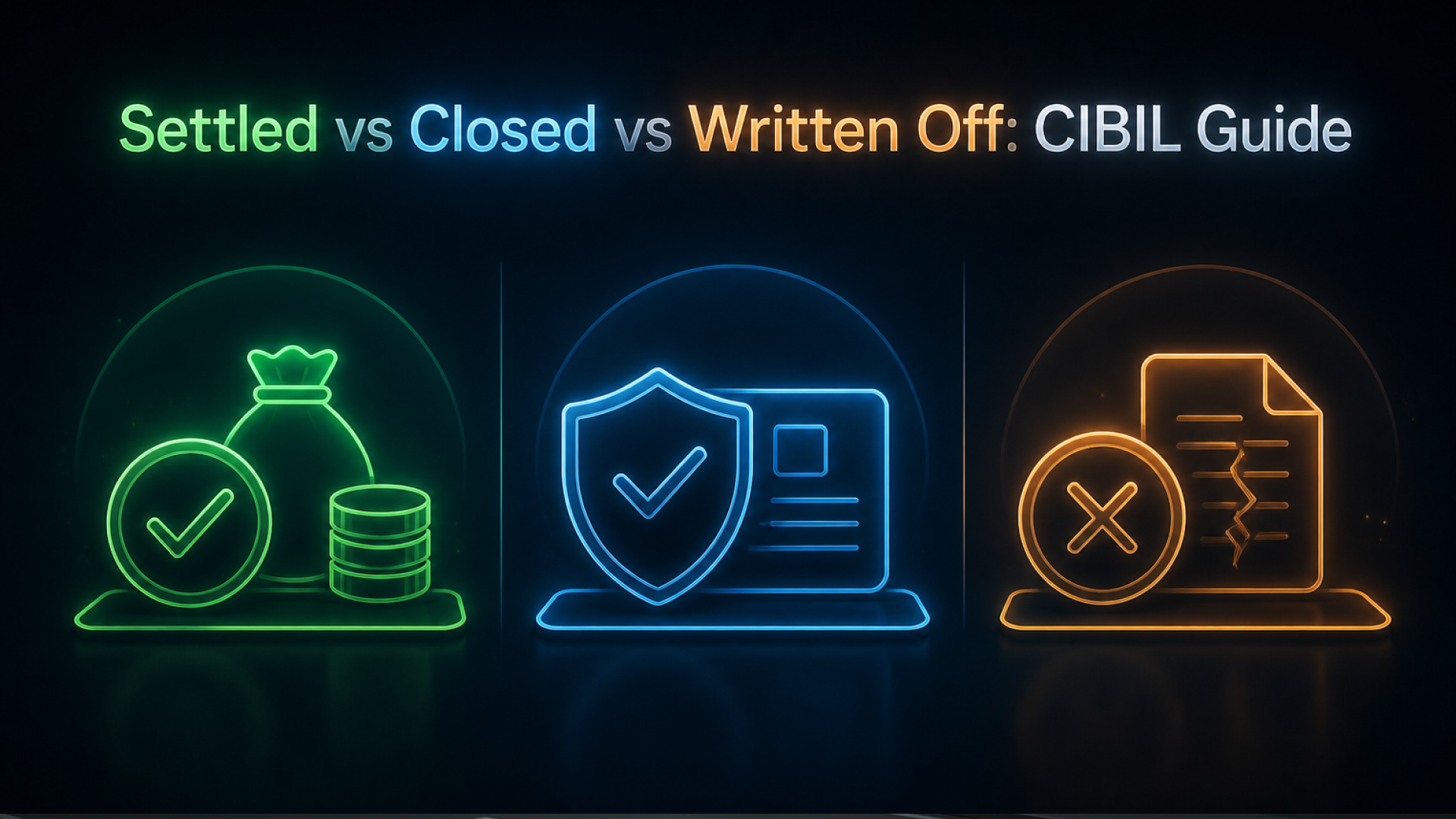 Settled vs Closed vs Written Off: CIBIL Guide